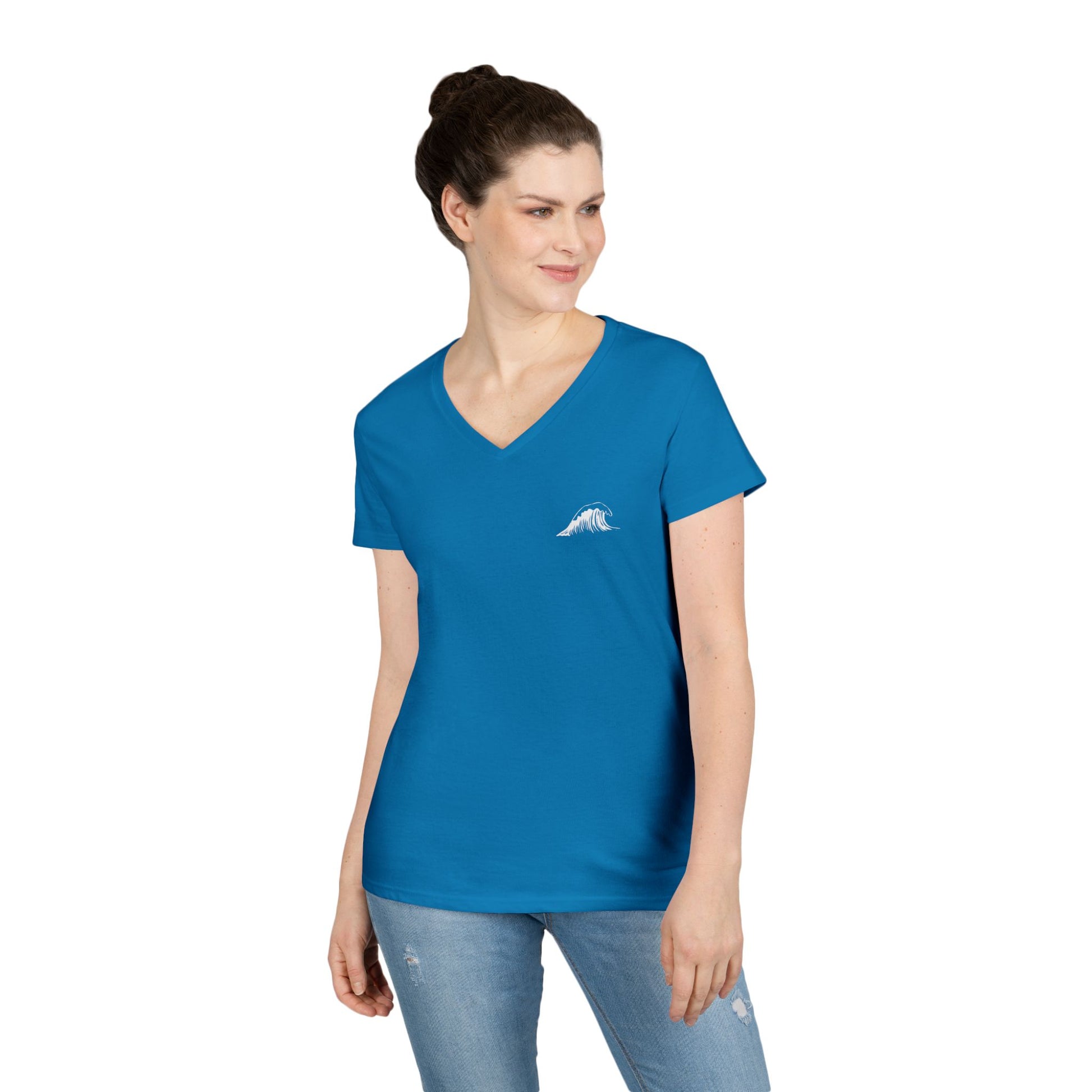 Oceanview Coffee Ladies' V-Neck Tee