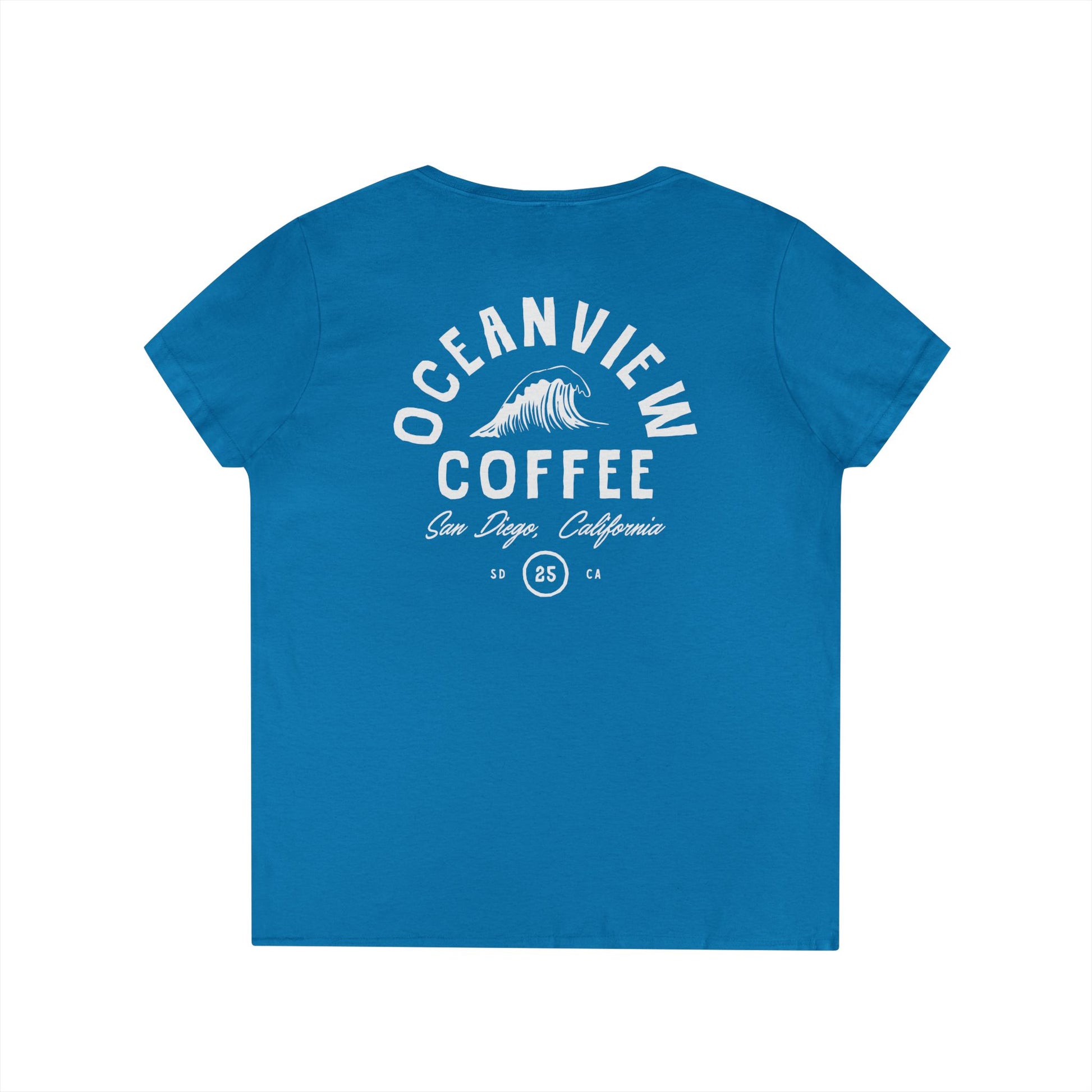Oceanview Coffee Ladies' V-Neck Tee