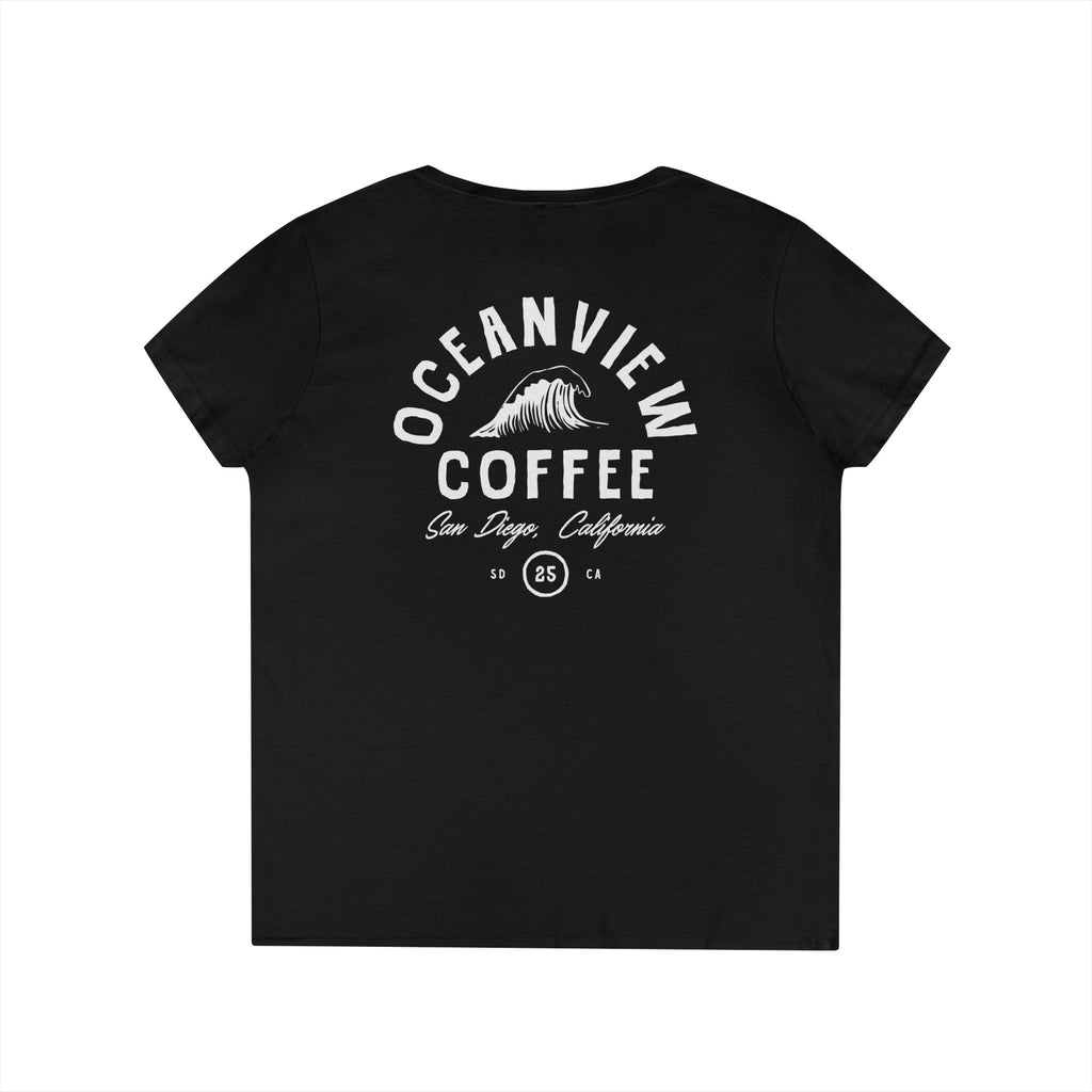 Oceanview Coffee Ladies' V-Neck Tee