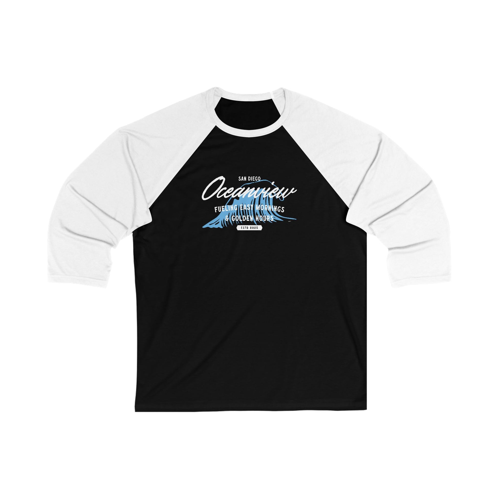 3/4 Sleeve Baseball Tee – OceanviewCoffee - Main Image