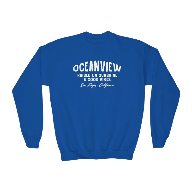 Oceanview Good Vibes Youth Crewneck Sweatshirt