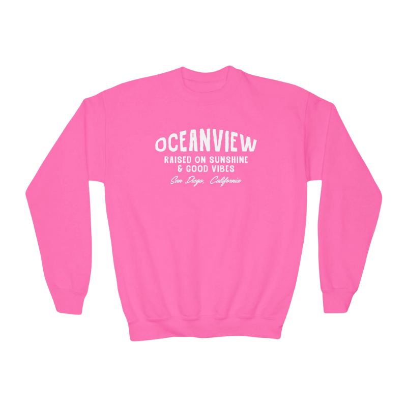 Oceanview Good Vibes Youth Crewneck Sweatshirt