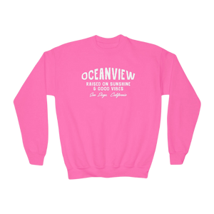 Oceanview Good Vibes Youth Crewneck Sweatshirt