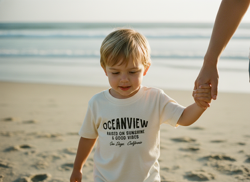 Raised on Sunshine & Good Vibes Toddler Tee